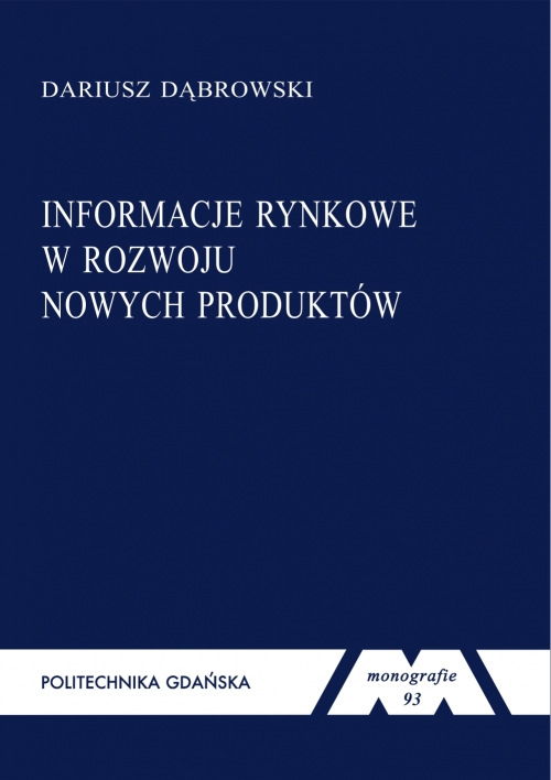 Szczegóły książki Informacje rynkowe w rozwoju nowych produktów