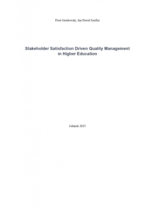 Szczegóły książki Stakeholder Satisfaction Driven Quality Management in Higher Education